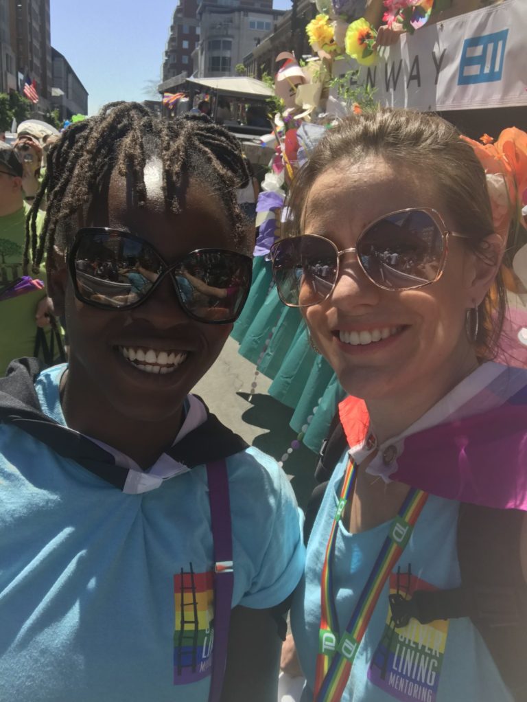 Mobile Burrell and Juliana Scherer at Boston Pride Parade 2019