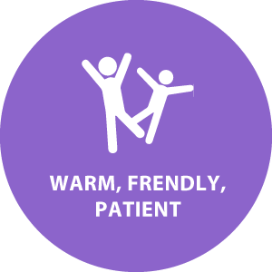 warm friendly patient