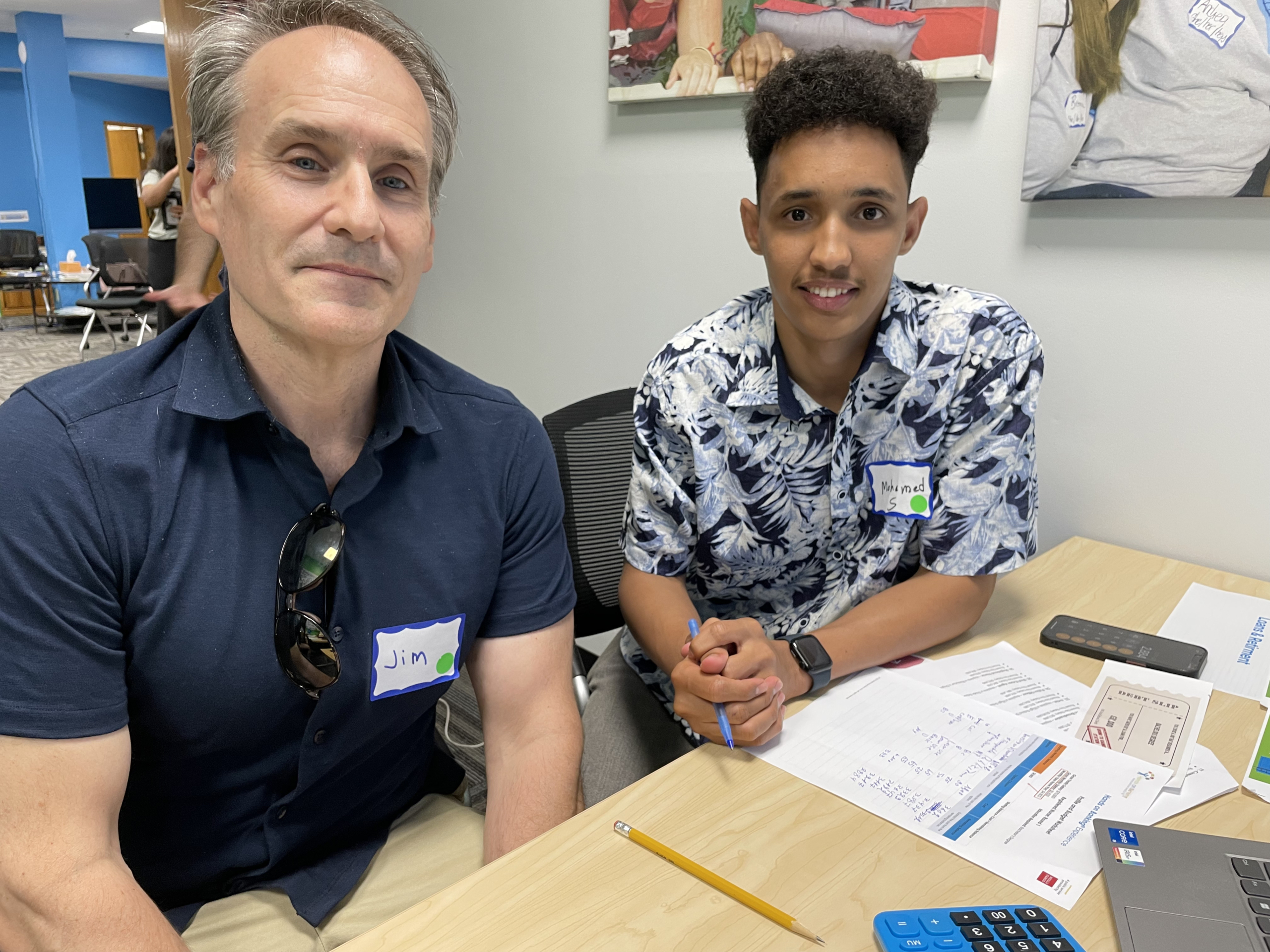 SLM Mentee Mohamed (right) and his mentor, Jim