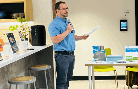 SLM Staff Alex Parkes (He/Him) at Mentor Appreciation Night